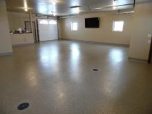 garage chip floor with coving